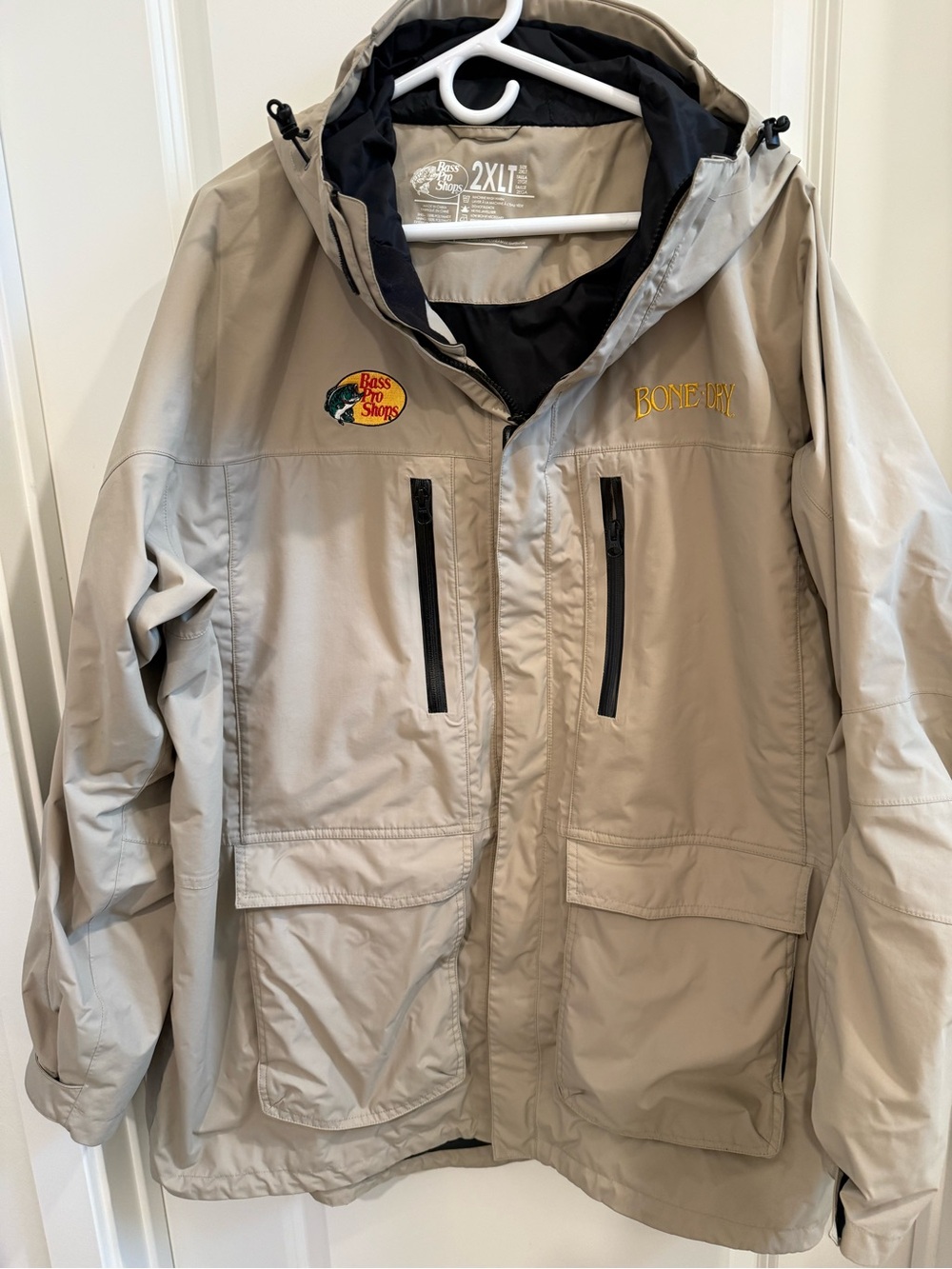 Bass Bone Dry Beige Hooded Raincoat